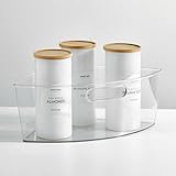 mDesign Kitchen Cabinet Plastic Lazy Susan Storage Organizer Bins with Front Handle - Large Pie-Shaped 1/4 Wedge, 6