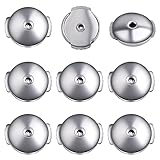10pcs Stainless Steel Spring Locking Earring Backs Hypoallergenic Round Saucer Shape Secure Earring