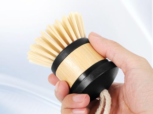 Image of Dish Brush, Palm Scrubber with Comfortable Grip for Dishes Kitchen Sink Vegetables Scrubbing, 6 Pack