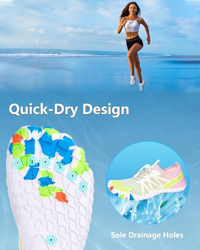 Image of Water Shoes for Women Men Quick-Dry Barefoot Shoes Breathable Aqua Socks for Swim Beach River Pool Lake Hiking Surfing Kayaking