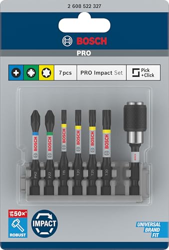 Bosch 7x PRO Impact Set mit Quick Change-Bithalter und Pick and Click-Einsä – Ansicht 2