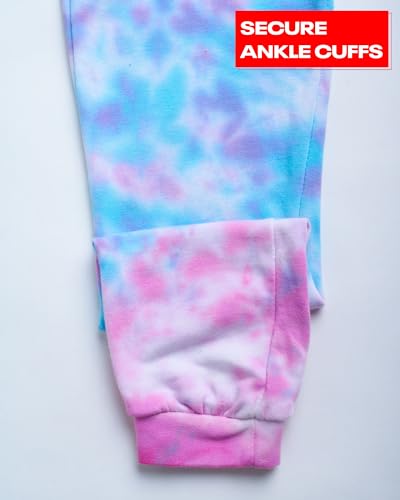 Reebok Girls Sweatsuit - 2 Piece Performance Fleece Sweatshirt and Jogger Sweatpants - Tie Dye Activ