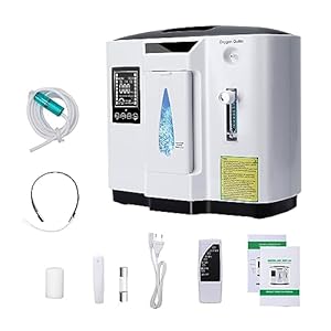 Oxygen Concentrator, Portable Oxygen Concentrator for Home use, Breathe Help, Household Oxygen Machine, with Oxygen Tubing, Continuous and Stable Supplemental Oxygen, 7L 110V