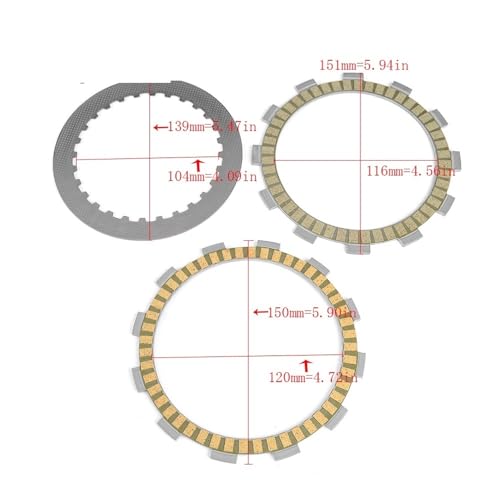 Disques d'embrayage friction pour SV650 SV400 21451-28C31 - 6