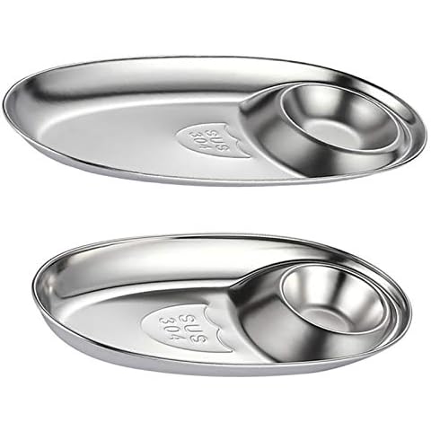 Assiettes JINQII en acier inoxydable Cover