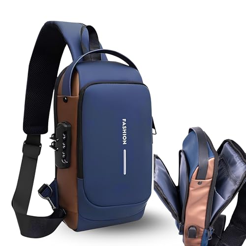 Image of Zaffira Anti Theft Sling Bag for Travel, Crossbody Chest Bag with Password Lock, Stylish Side Bag for Men,Shoulder Passport Bag, Cross Body Bag for both Men and Women, Birthday Gift for Men