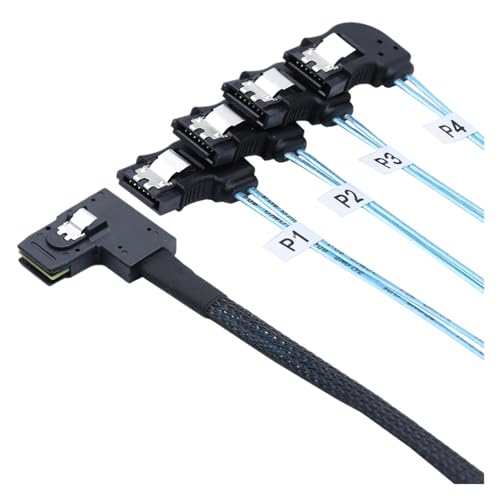 Cable interno S/A/S HD SFF-8087 a 4 SATA 7P 1.0 m miniatura 4