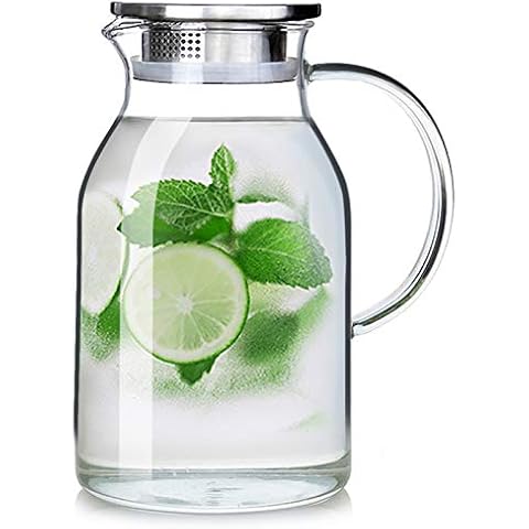 105OZ Borosilicate Glass Pitcher with Lid Cover