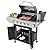 Zolyndo 4-Burners Propane Gas Grill with Side Burner & Thermometer, Stainless Steel Propane Grill for Outdoor BBQ and Camping, Patio Backyard Barbecue, 42000 BTU Output