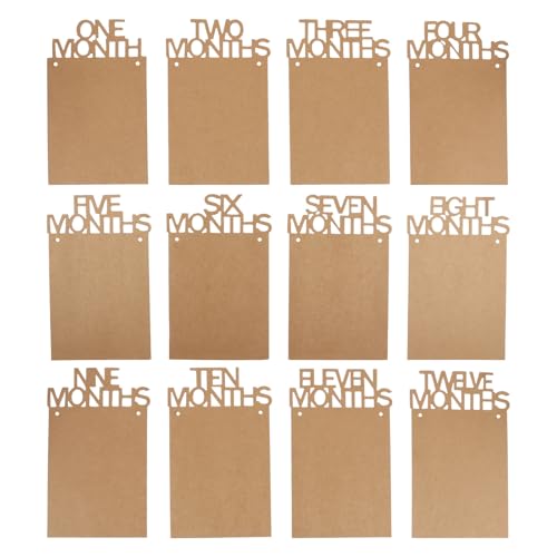 CVUTOVO Guirnalda de Banderines de Fotos para Primer Cumpleaños de Ñiño, Decoración de Fiesta Marco de Fotos de Papel Kraft, Colgante para Puertas y Paredes, Set 1 Pieza