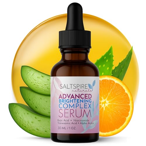 Image of Advanced Brightening Complex Serum - Kojic Acid, Niacinamide, Tranexamic Acid & Alpha Arbutin | Targets Dark Spots, Pigmentation & Uneven Tone | Radiance Boosting Skin Brightening Serum | 30 mL / 1 oz