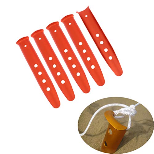 YIJU 5pcs 230mm Leve de Liga de Alumínio Estacas Pregos Pregos Prata/Laranja - Laranja