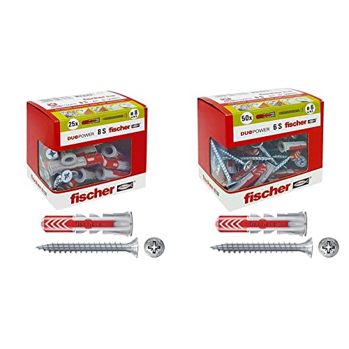 Fischer Duopower Dübel mit Schraube Grau Set