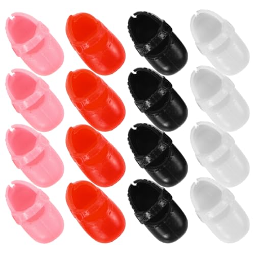 KESYOO 17cm Doll House Shoes 8 Pairs Mini Flat Shoes for Dollhouse Adornments Toy Home Decor