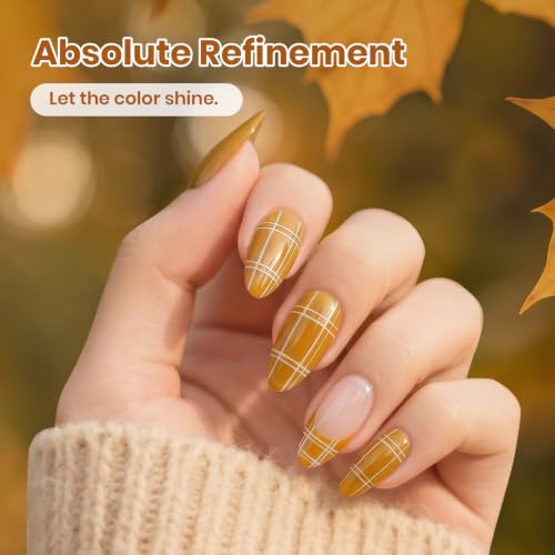 Image of Beetles Mustard Yellow Gel Polish - Sycamore Mellow 15ML /0.51Fl Oz, Yellow Gel Nail Polish, Same Color Bottle, Soak Off UV LED Lamp Fall Nails Art, Long-Lasting Manicure Salon DIY Nails Home