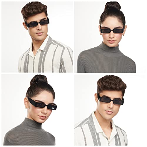 Image of IFLASH Rectangular Sunglasses Retro Fashion Shades for Men & Women (Pack of 4)