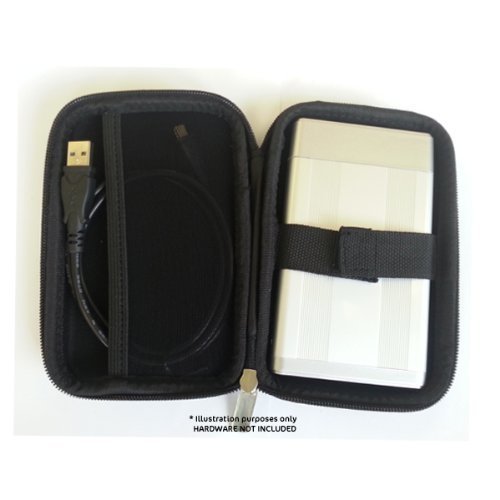 Bipra Protective EVA Case for 2.5 inch WD/Seagate/Toshiba/Clickfree/Portable External Hard Drives - Red