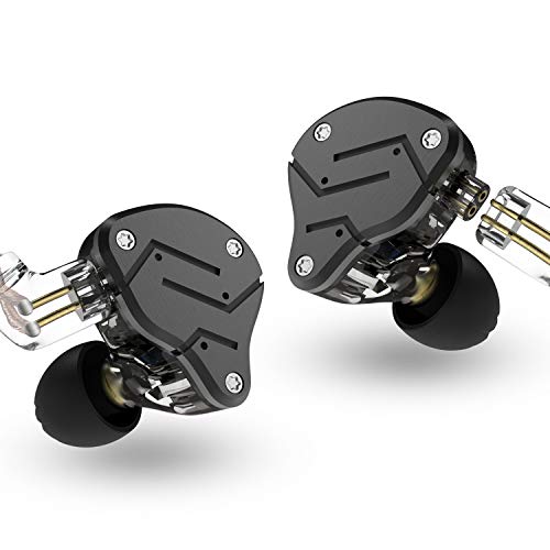 KZ ZSN�w�b�h�Z�b�g�n�C�u���b�h�e�N�m���W�[1BA + 1DD HIFI�x�[�X�C���t�H���C���C���[���j�^�[�X�|�[�c�m�C�Y�L�����Z�����O�w�b�h�t�H��(�}�C�N�Ȃ��A�u���b�N)