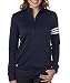 adidas A191 Ladies ClimaLite 3-Stripes Full Zip Pullover Jacket - Navy & White, 2XL