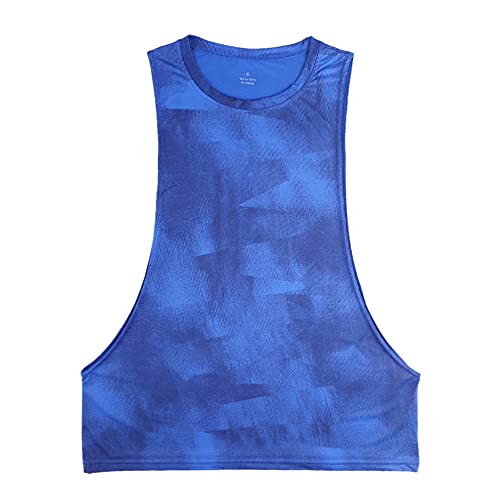 Camiseta sin Mangas sin Mangas para Hombre Color Azul Size S
