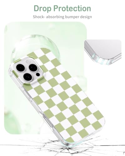 Coque iPhone 16 Pro fine et抗震 Magsafe pour éviter les rayures avec style vert - 3