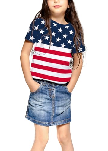 Image of Ainuno Graphic Tees for Boys Girls Kids 7-14Y, Summer Short Sleeve T Shirt Cool 3D Print