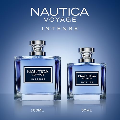 Image of Nautica Voyage Intense Eau de Toilette 1.6 fl oz (Pack of 1), Notes of Vetiver, Smokey Leather, Mimosa, Men's Fragrance, Long Lasting, Everyday Fragrance, Travel Size