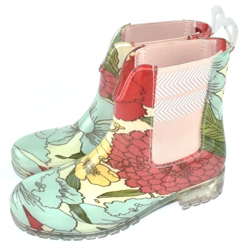 Harssidanzar Womens Ankle Rain Boots Waterproof Chelsea Boots,Anti Slipping Rainboots and Garden Shoes for Ladies HL213US - Main Image