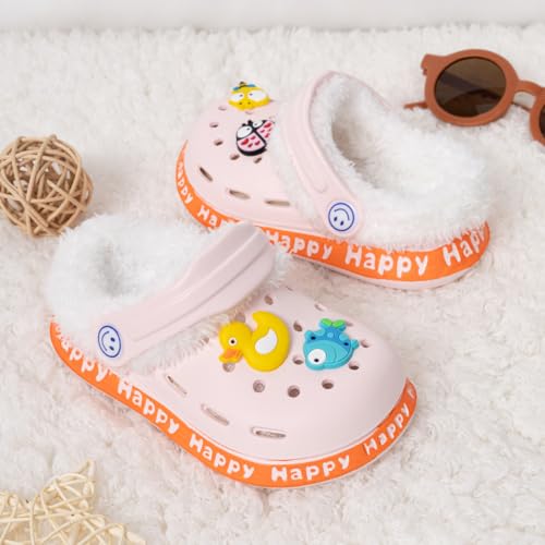 Casazoe Toddler Fur Lined Clogs Boys Girls Winter Warm Slip On Shoes Fleece Lining House Slippers Cartoon Lightweight Outdoor Indoor Home Shoes thumb #4