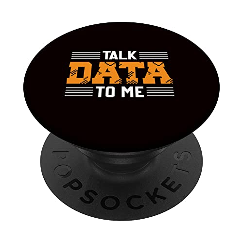 Nerd Saying Joke Pun Talk Data To Me PopSockets Swappable PopGrip, Black