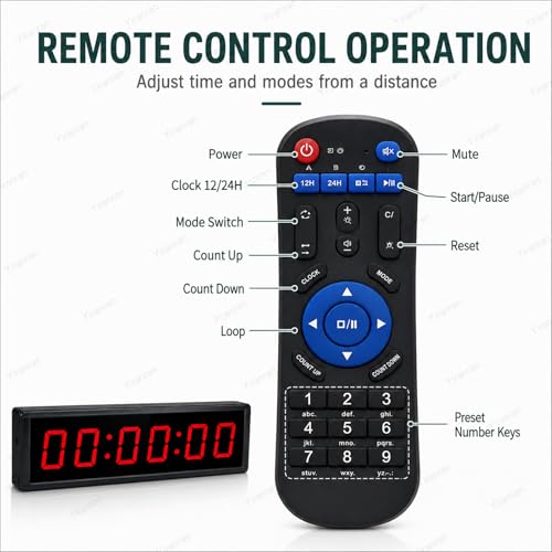 Reloj de Pared Digital Doble Cara 1.5in con Trípode miniatura 5