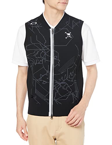 [I[N[] Golf Vest SKULL VECTOR SWEATER VEST BLACKOUT S({TCYM)
