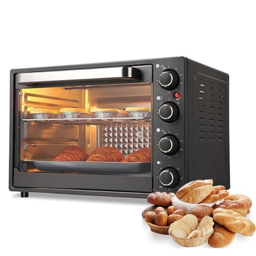 Tenedor de convección comercial de 40L, la utódora eléctrica Rotisserie con 60 Min Timer, Control Templ Independiente 90-230C, Equipo de Panadería de Acero Inoxidable para la Contríaca y el Uso Inicio
