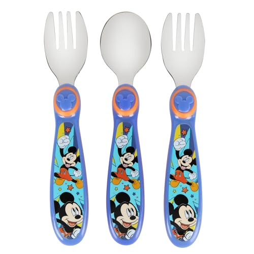 Image of The First Years Mickey Mouse Flatware for Kids 3-Pack, Multicolor