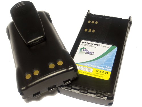 2 Pack - Replacement for Motorola HT1250.LS+ Battery - Compatible with Motorola HNN9008A Two-Way Radio Battery (1300mAh 7.5V NI-MH)