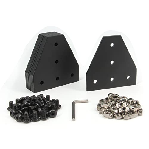Plaque de support d'angle 3030 en T avec vis M6 pour connecteur profilé alu 5 trous