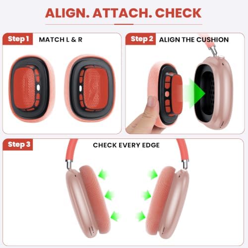 Ear Cushions for AirPods Max 1 & 2 Headphones, Mesh Replacement Earpads - 2
