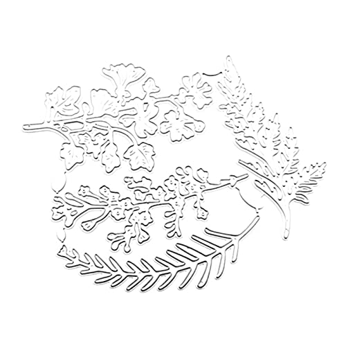 Zktfyshk Troqueles de corte para hacer tarjetas, troqueles de hojas de plantas, herramienta de grabado en relieve, álbum de papel, plantilla de plantilla