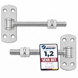 TORFIX® torscharniere schwerlast verstellbar M16 130 mm, 2er Set Torangel Schwerlast verzinkt, Torbänder mit Sockel 115x50x5 mm, für Gartentor Hoftor Zauntor