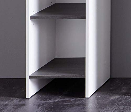 Furnline Bathroom Shelf Standing Shelving With Plenty Of Storage Space, San Diego, White Smoke Removal Silver, 32 x 103 x 28 cm Furnline Bathroom Shelf Standing Shelving With Plenty Of Storage Space, San Diego, White Smoke Removal Silver, 32 x 103 x 28 cm