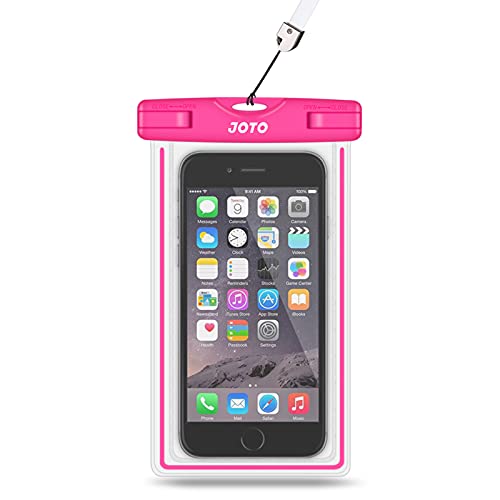 Image of JOTO Universal Waterproof Phone Holder Pouch, Underwater Case Cell Phone Dry Bag for iPhone 14 13 12 11 Pro Max Mini XS Max XR X 8 7 6S, Galaxy S21 S20 S10 S9 Pixel HTC LG Motorola Up to 7.0 inch -Pink