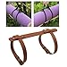 KavandirJP Yoga Mat Strap Adjustable Carrier PU Shoulder Belt Multipurpose Bedroll Blanket Holder Portable Organizer Suitable for Outdoor Training Home Exercise, Light Brown
