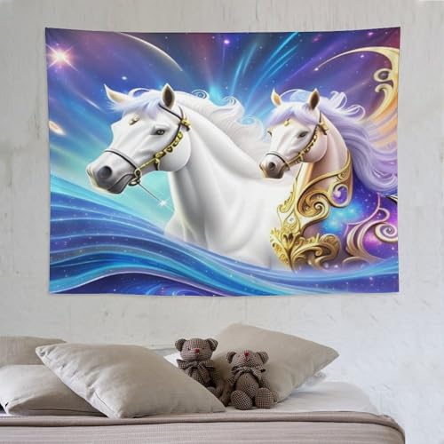 Tapisserie chambre adulte cheval pazzk décoration murale tissu