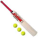 PMG Virat Kohli mrf Genius Cricket Tennis Bat Full Size 33.5 inches for 12+ Years Boys (1 Bat and 3 Balls)