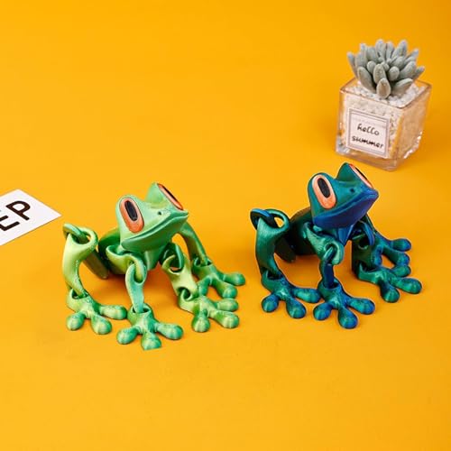 Imán Decorativo de Rana 3D para Refrigerador Azul miniatura 7