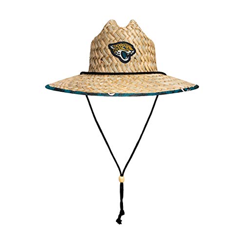 Image of NFL Team Logo Americana Floral Lifeguard Beach Straw Sun Hat