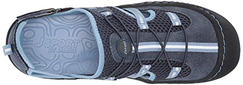 JSport by Jambu Women's Bleeker Fisherman Sandal, navy stone/blue, 6.5 M US