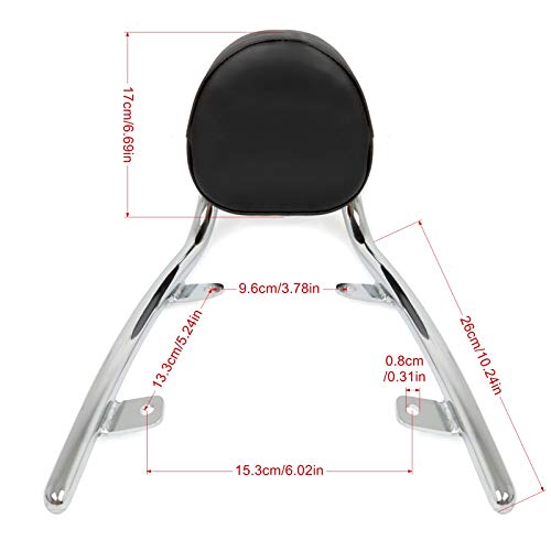 Copart Chrome Passenger Backrest Sissy Bar For Honda Fury Vt1300Cx 2010-2019 2018 2017 2016 2015 #TOP2