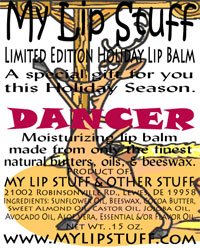 -Bailarín (sabor a ron con mantequilla) Edición limitada Bálsamo labial navideño