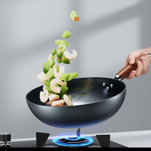 Wok de hierro tradicional con tapa 32 cm miniatura 3